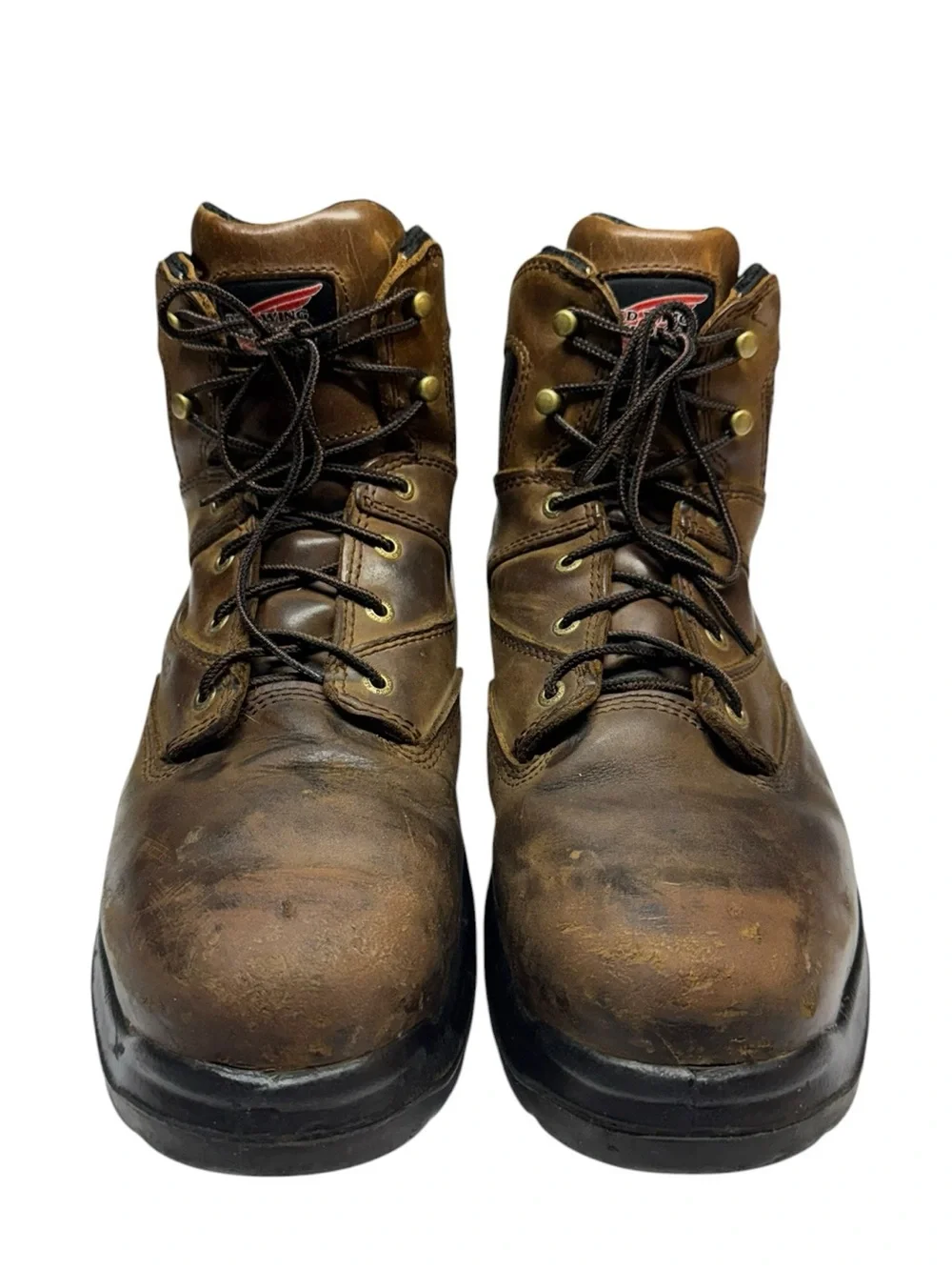 Red Wing Mens Steel Toe Metguard Work Boots Brown Size 12D Super Sole